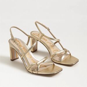 Sam Edelman Emmie Gold Strappy Heel Sandal